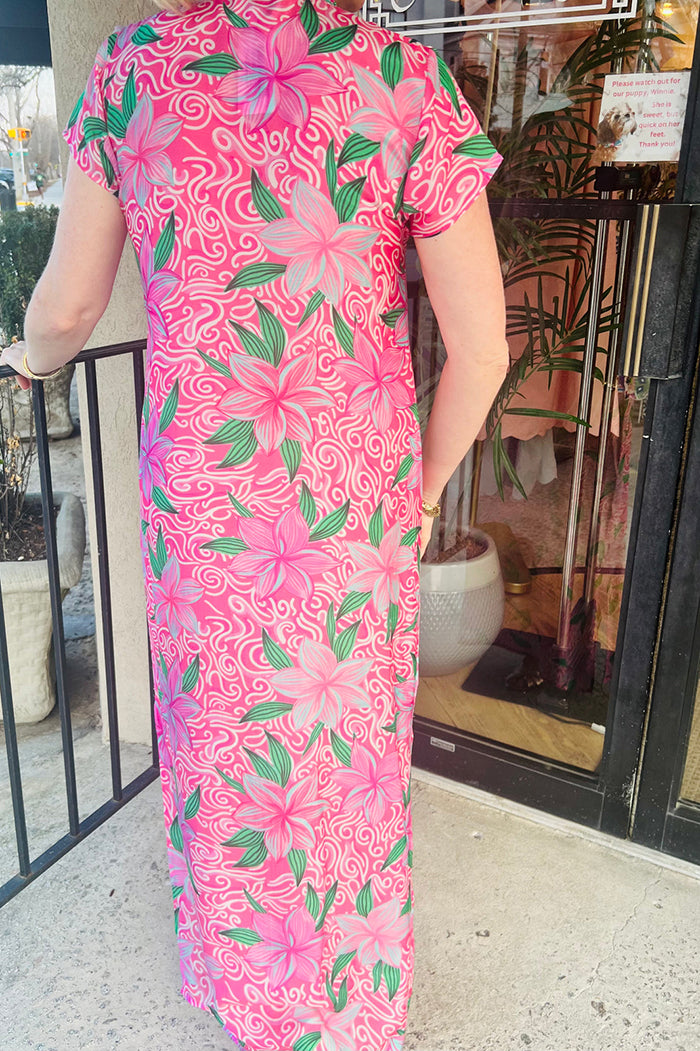 Side Slit Cap Sleeve Caftan