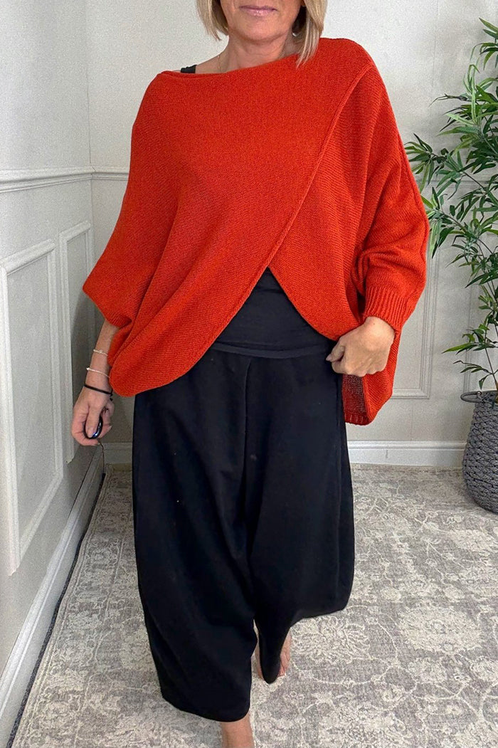 Batwing Drape Knit Jumper