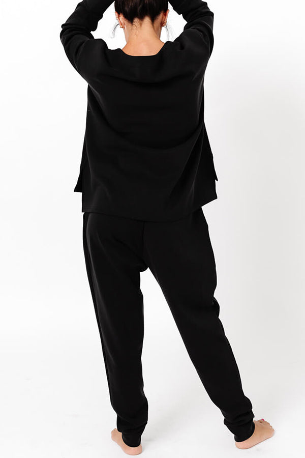 Solid Color Casual Set