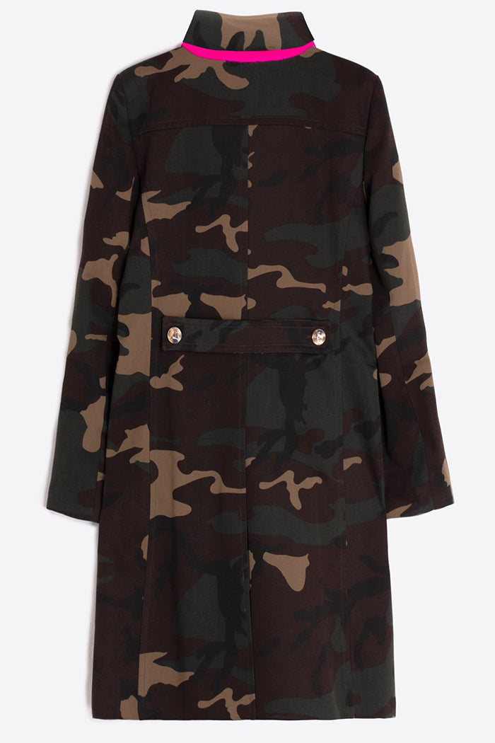 Casual Camo Trench Coat