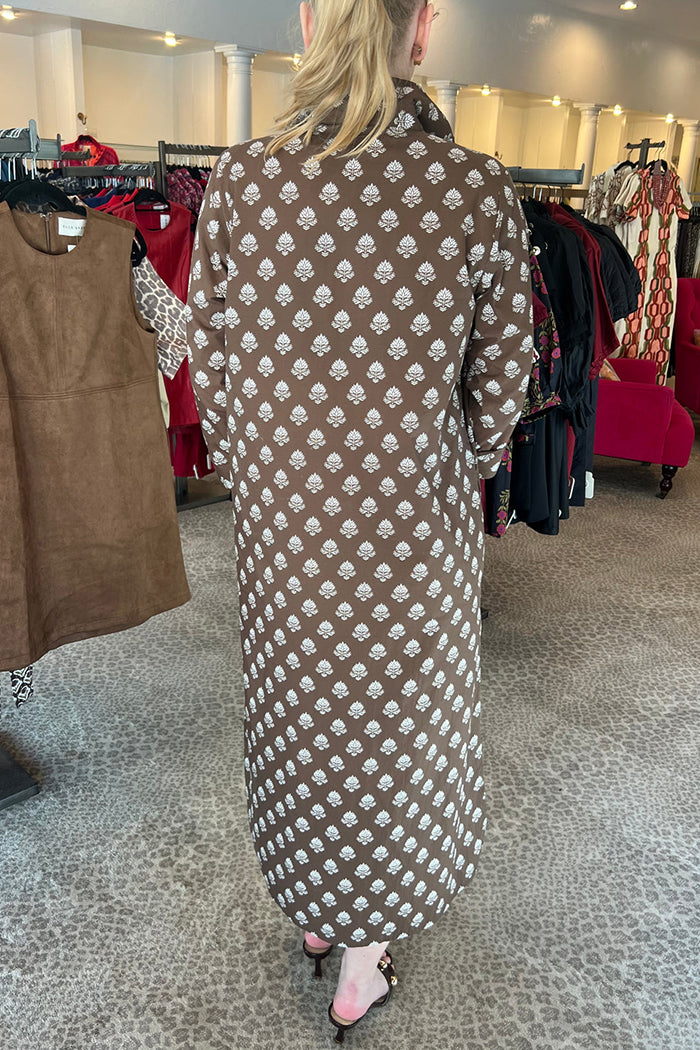 Casual Paisley Pattern Pocket Dress