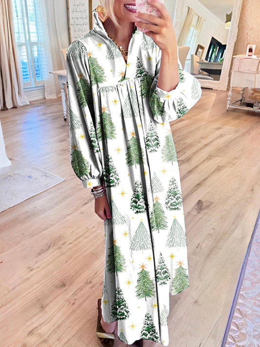 Casual Bold Printed Maxi Dress