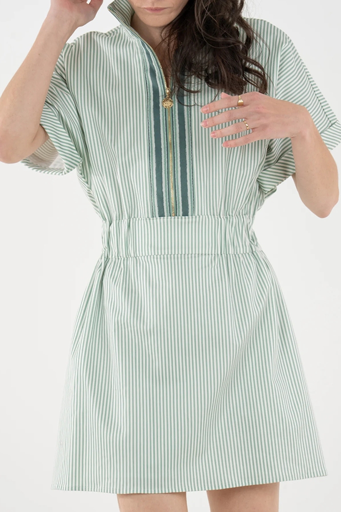 Casual Stripe Pullover Dress