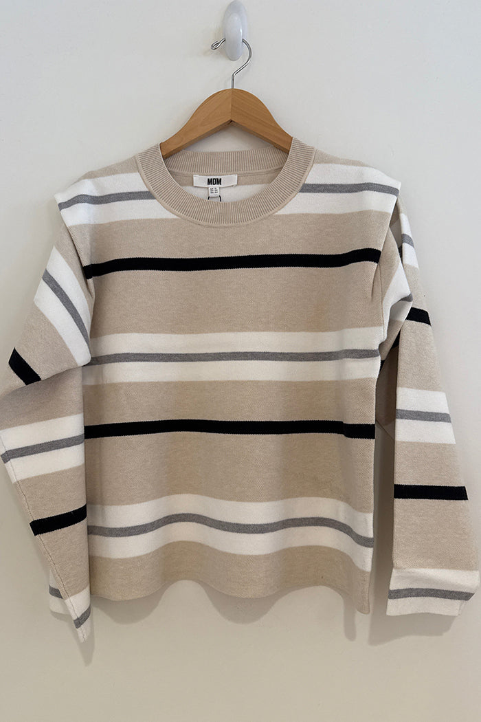 Casual Striped Knit Top