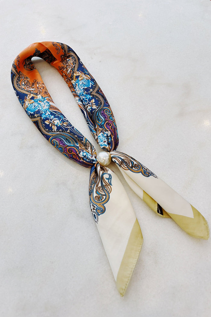 Magnetic Pearl Scarf With Ring