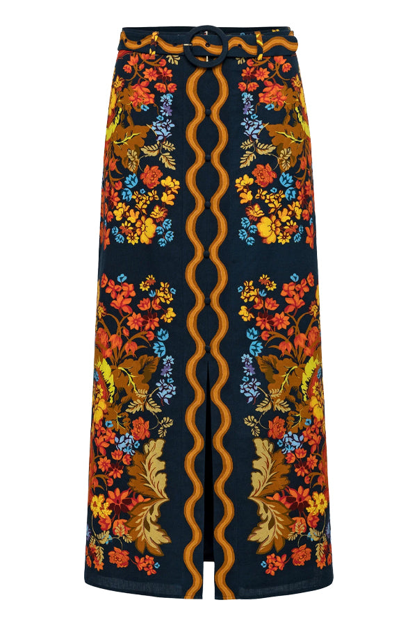 Casual Bright Floral Skirt