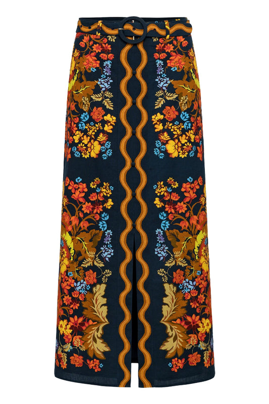 Casual Bright Floral Skirt