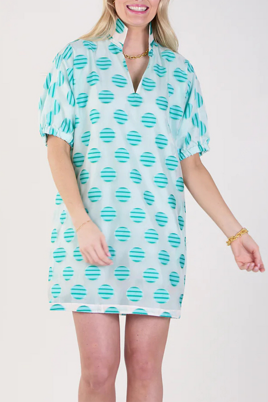 Polka Dot Print Pocket Dress