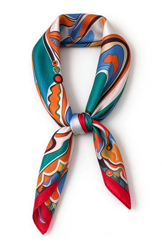Printed Silk Square Scarf