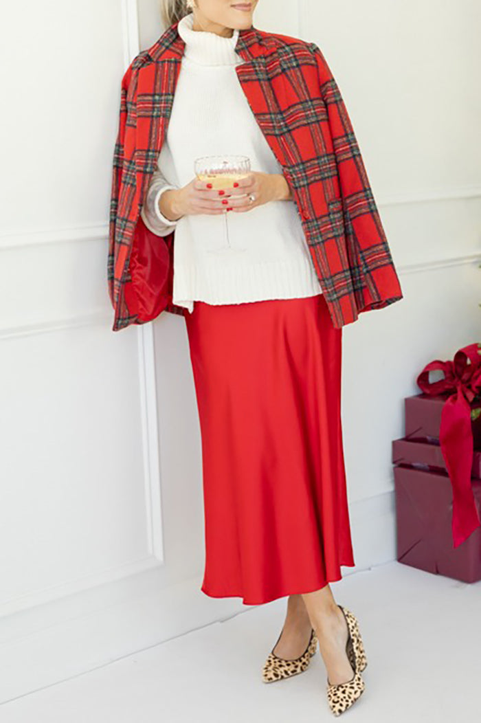 Holiday A-Line Midi Skirt