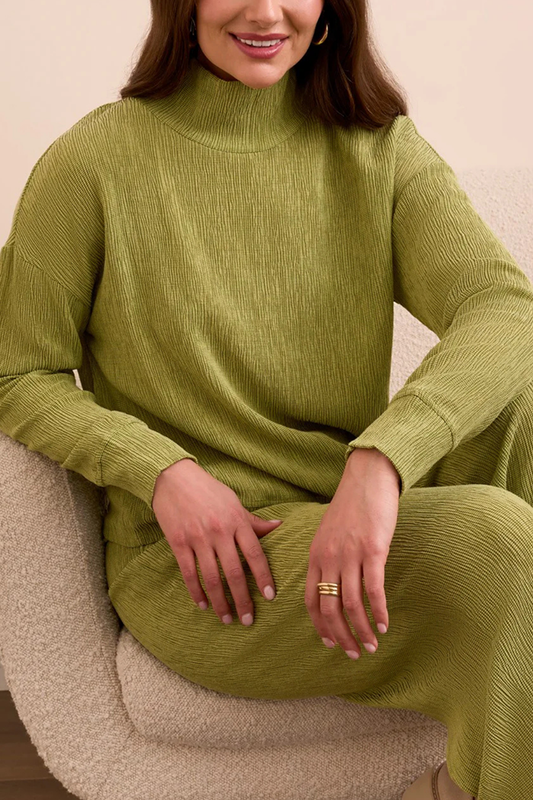 Two-Tone Crinkle Top