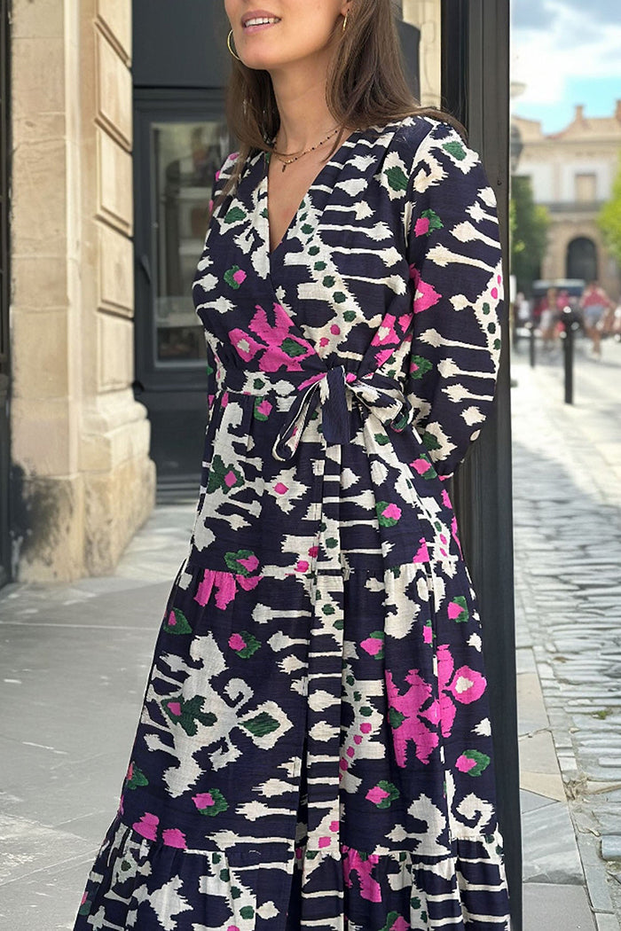 Bold Printed Wrap Dress