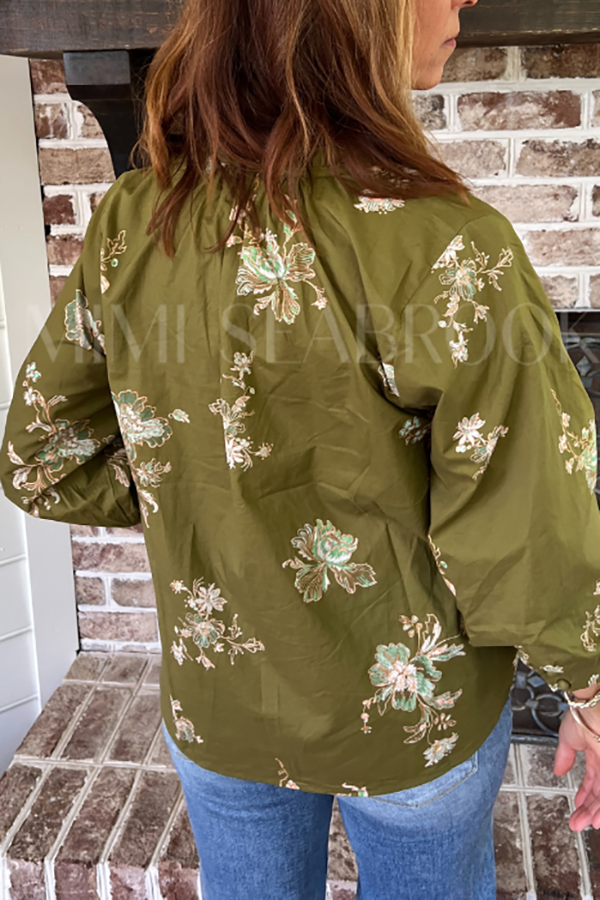 Casual Tie Floral Top