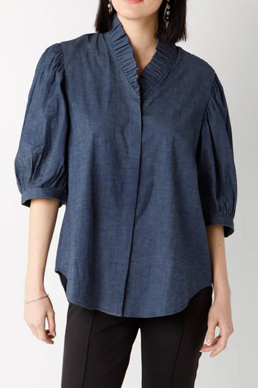 Casual Stretch Denim Top