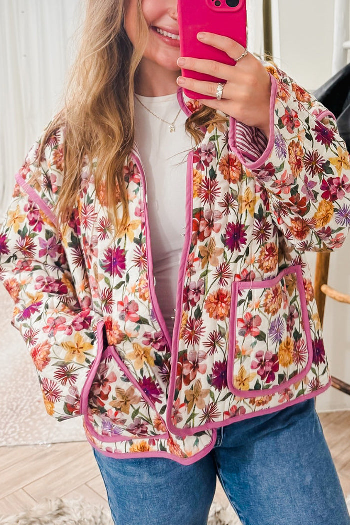 Fresh Florals Quilted Jacket