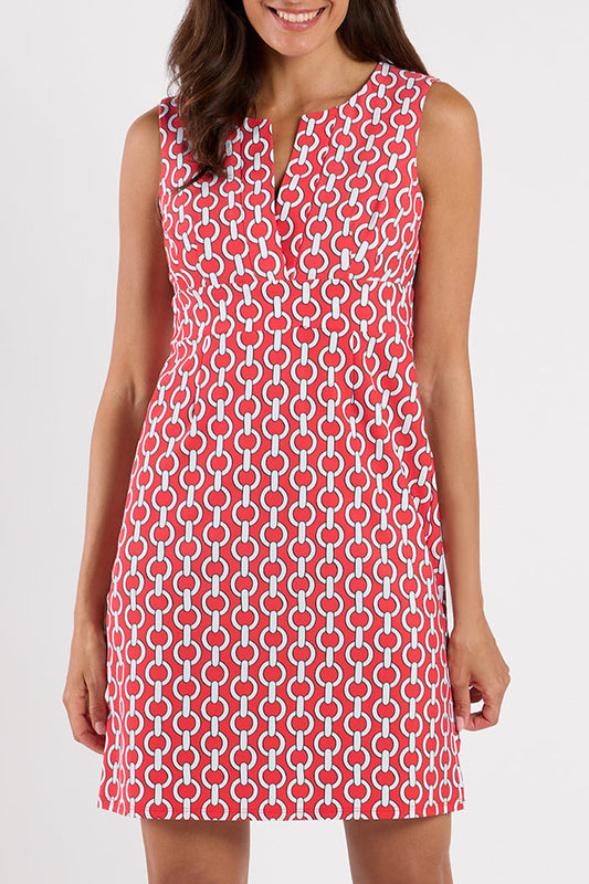 Chain Print Sleeveless Dress