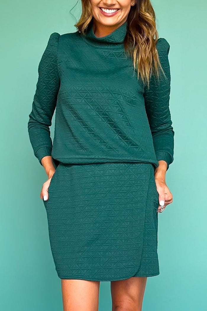 Lattice Mock Neck Top Skort Set