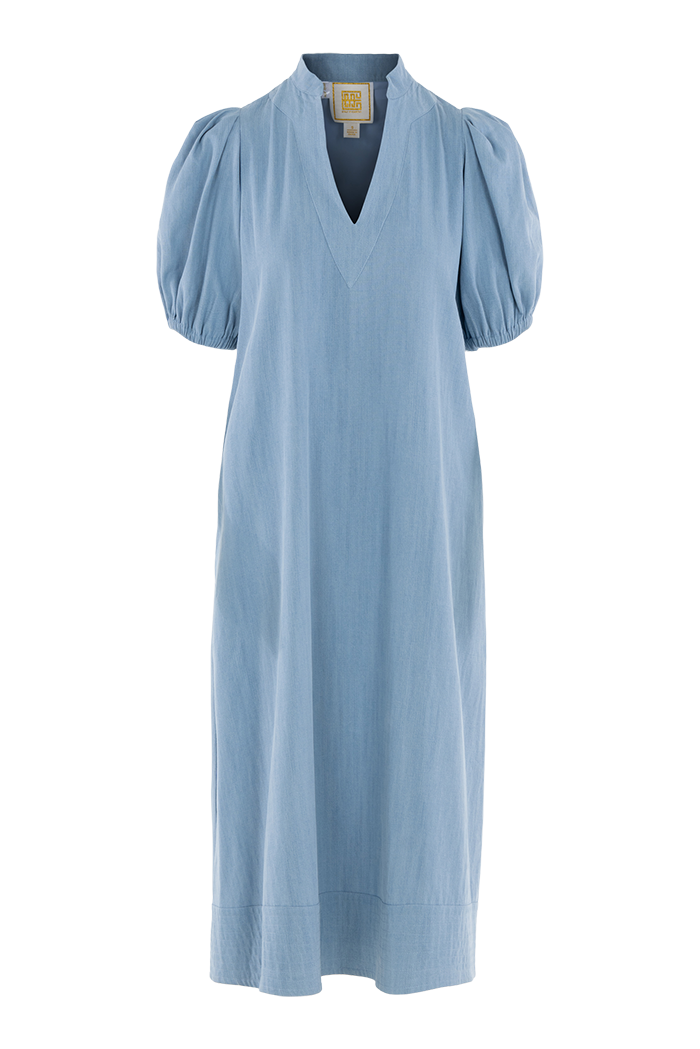 Puff Sleeve Pocket Dress