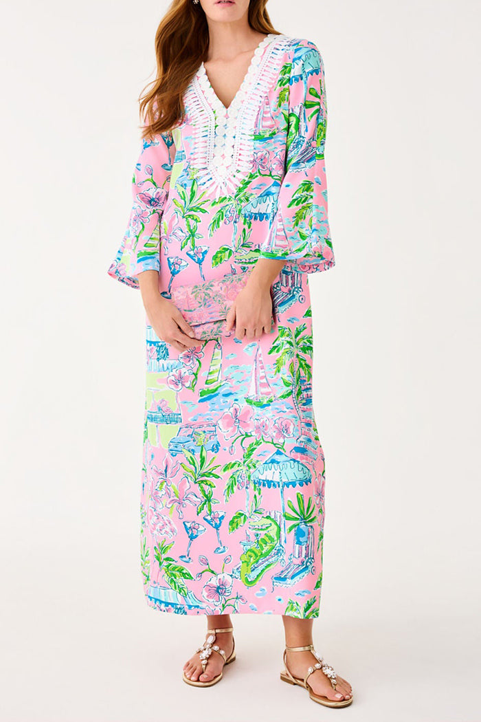Island Print Maxi Dress