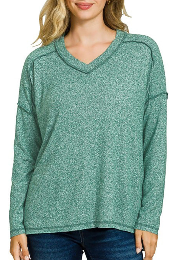 Exposed Seam High-Low Top