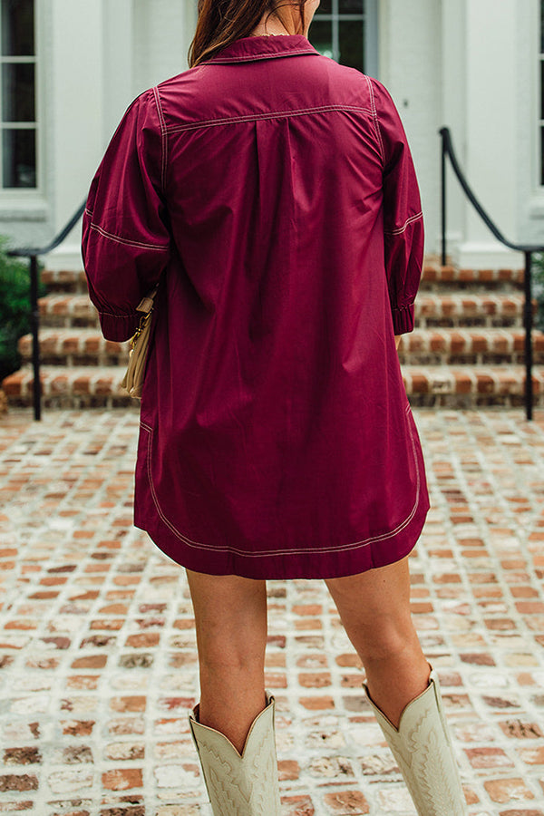 Zipper Front Pocket Dress