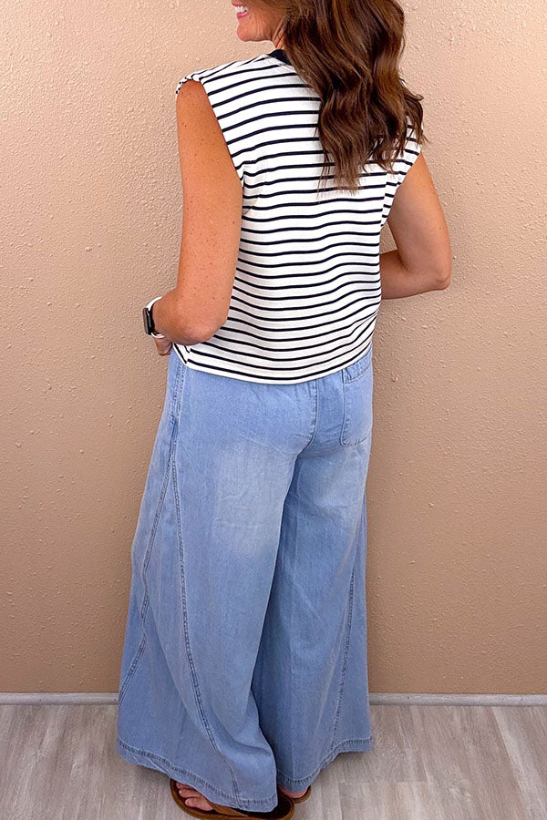 Washed Wide Leg Pants