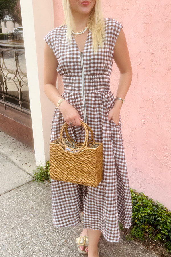 Casual Zipper Pocket Dress