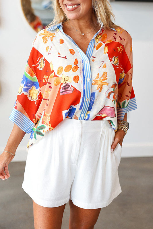 Casual Button Front Top