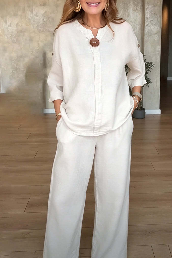 Button Detail Co-Ord Set