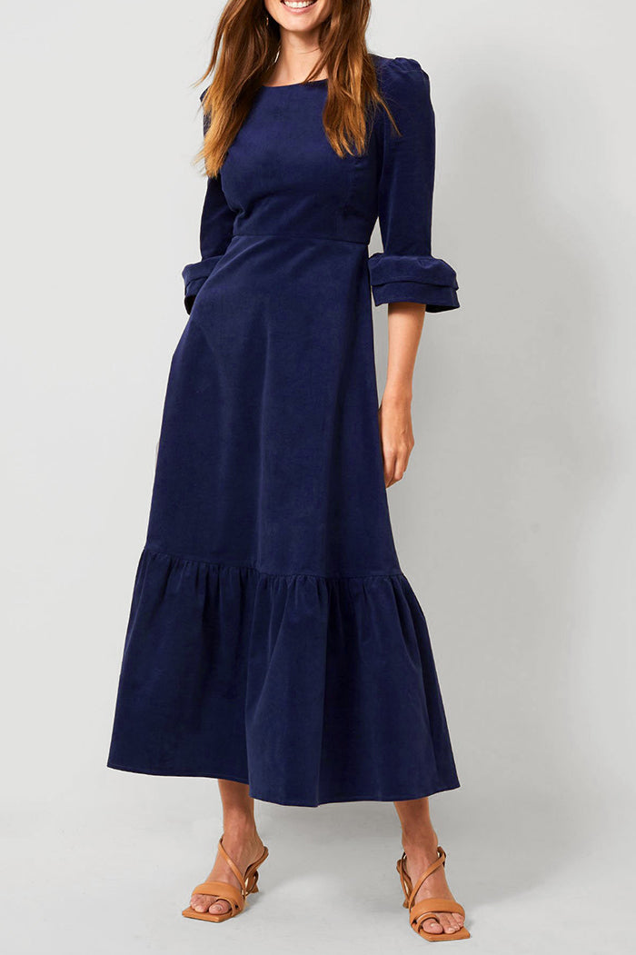 Round Neck 3/4 Sleeve Dress
