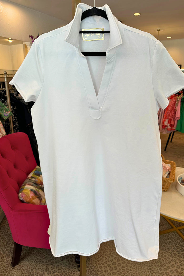 Sporty Chic V-Neck Dress