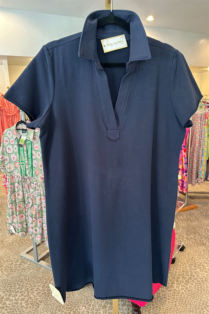 Sporty Chic V-Neck Dress