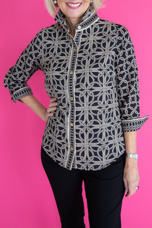 Casual Geometric Pattern Top