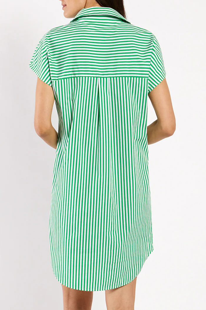 Causal Stripe Shirt Dress