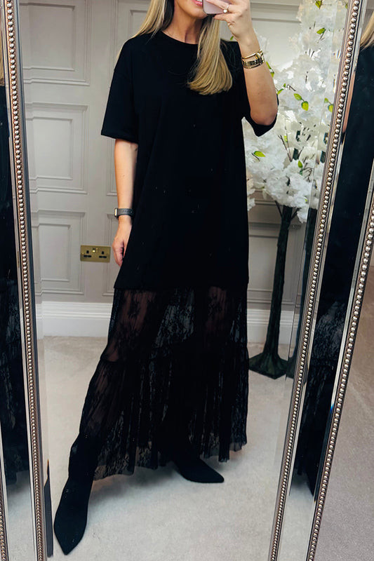 Lace T Shirt Style Dress