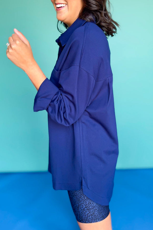 Collaredd Front Pocket Top