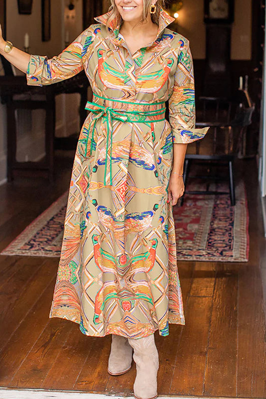 Animal Printed Maxi Dress