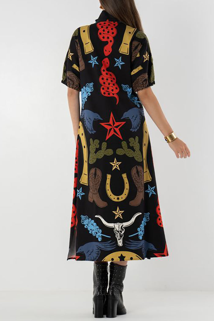 Casual Bold Printed Dress
