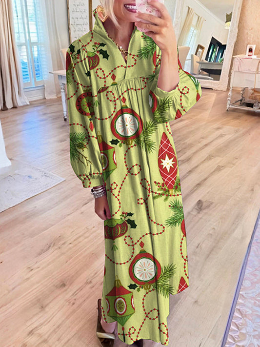 Casual Bold Printed Maxi Dress