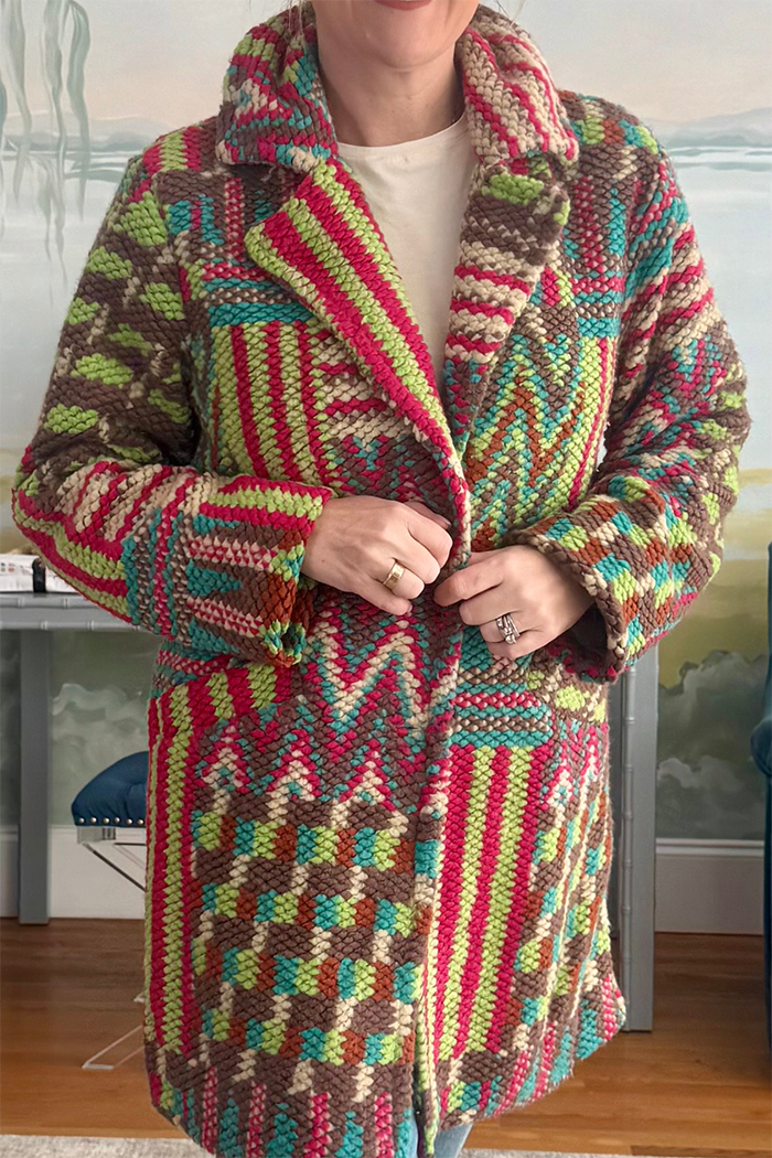 Casual Multi Print Coat