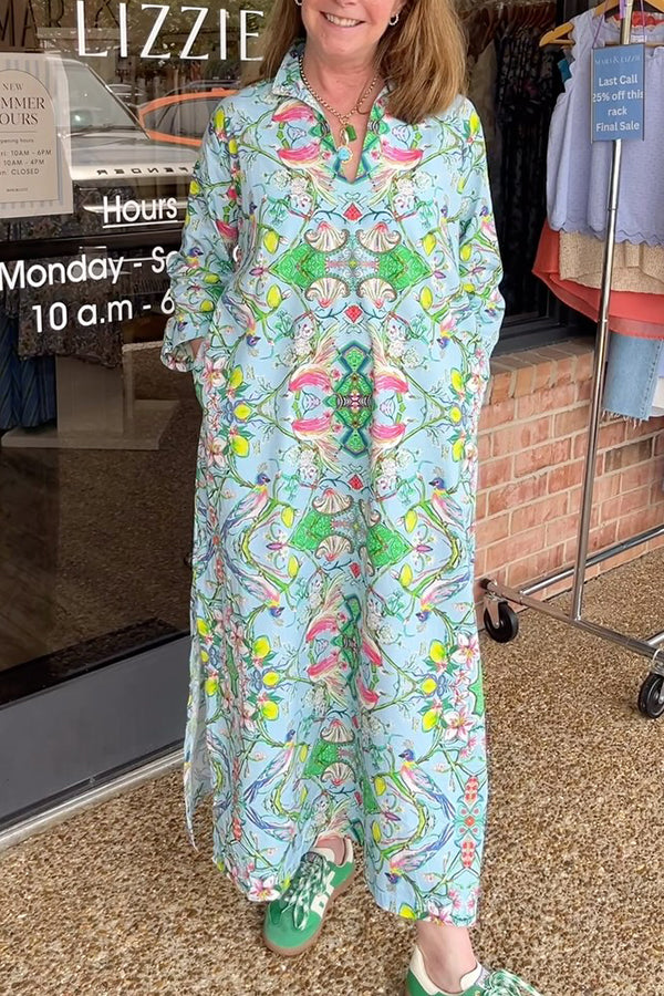 Casual Pocket Side Fork Dress