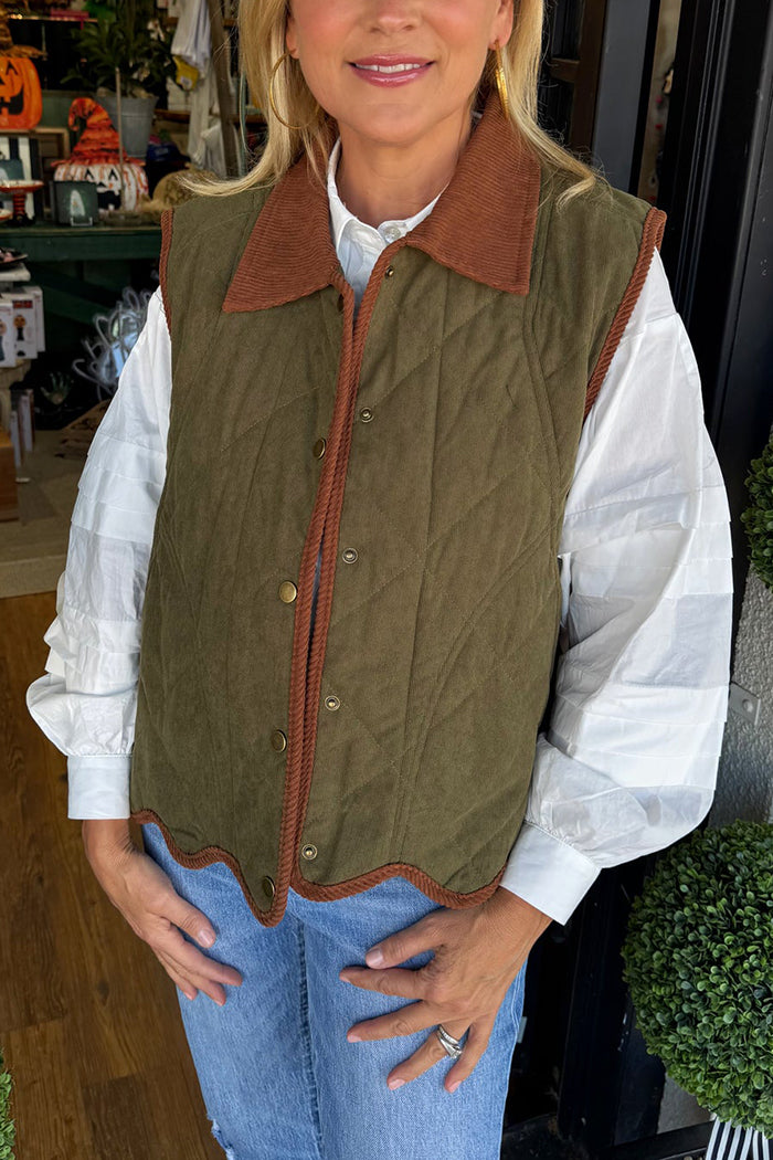 Casual Corduroy Comparison Vest