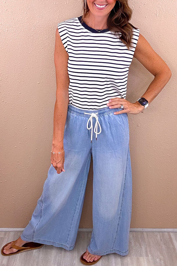 Washed Wide Leg Pants