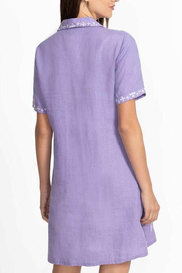 Casual Floral Embroidery Dress