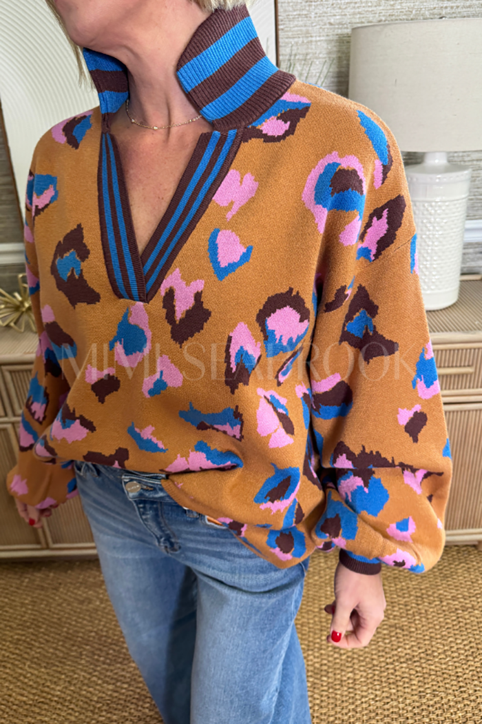 Casual Graffiti Pattern Sweater