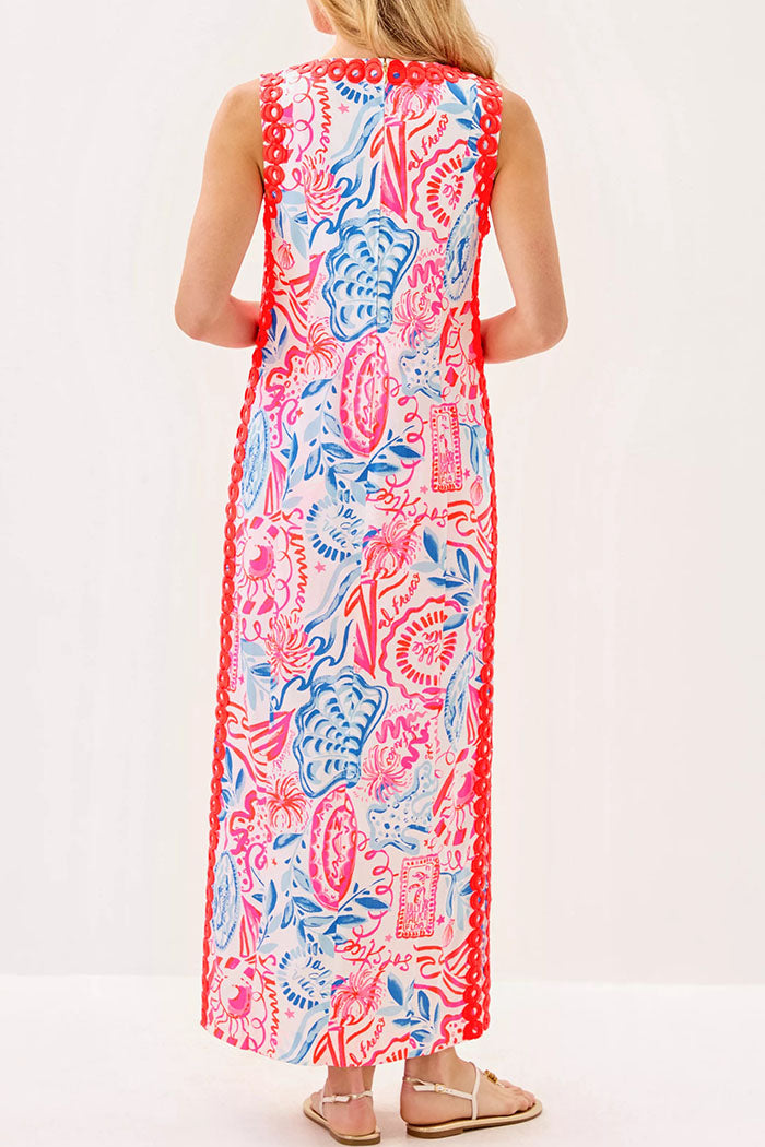 Multiple Print Sleeveless Side Slit Romper