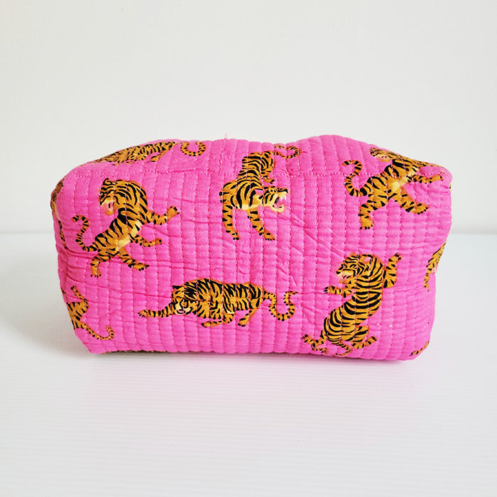 Print Quilted Makeup Bag