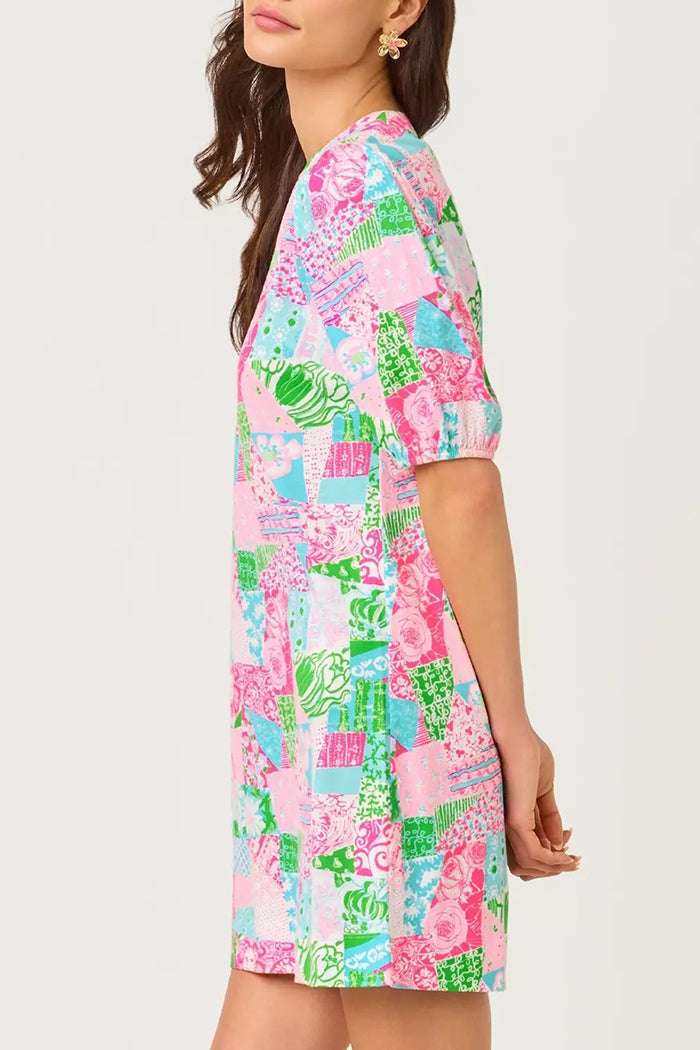 Puff Sleeve Floral Dress