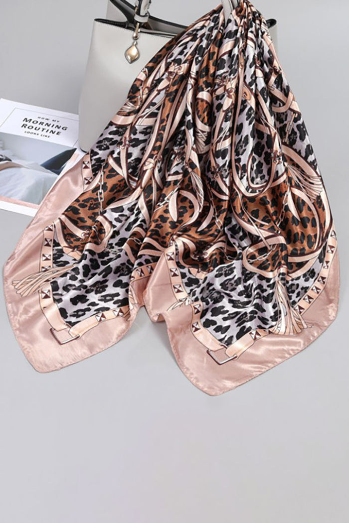 Leopard Print Chain Scarf