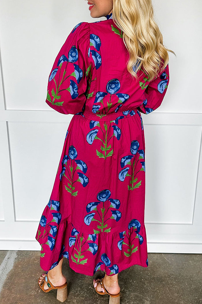 Casual Bold Printed Maxi Dress